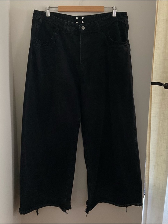 Men’s Divine Void Archangel Black Baggy Jeans, Sz 38 - Picture 3 of 14